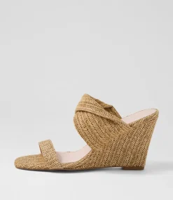 Women TOP END Wedges|Heels-Keater Natural Fabric Sandals