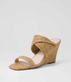 Women TOP END Wedges|Heels-Keater Natural Fabric Sandals