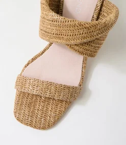 Women TOP END Wedges|Heels-Keater Natural Fabric Sandals