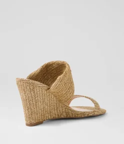 Women TOP END Wedges|Heels-Keater Natural Fabric Sandals