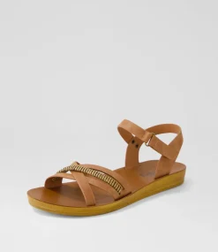 Women I LOVE BILLY Flats|Sandals-Kelia Tan Mix Sandals