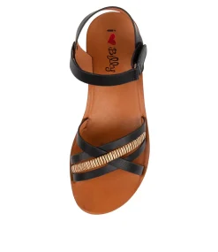 Women I LOVE BILLY Flats|Sandals-KELIA-IL BLACK MIX