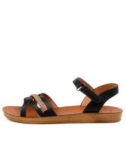 Women I LOVE BILLY Flats|Sandals-KELIA-IL BLACK MIX