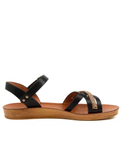 Women I LOVE BILLY Flats|Sandals-KELIA-IL BLACK MIX