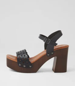 Women I LOVE BILLY Heels|Sandals-Kelton Black Sandals
