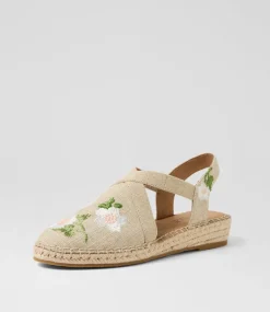 Women SUPERSOFT Comfort|Flats-Kendales Natural Multi Canvas Flat Shoes