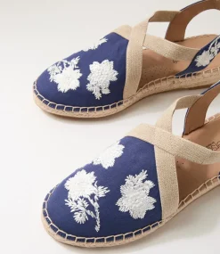 Women SUPERSOFT Comfort|Flats-Kendales Navy White Canvas Flat Shoes