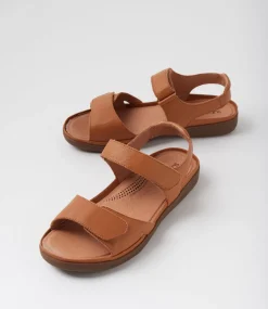 Women SUPERSOFT Comfort|Flats-Kendals Dark Tan Gum Leather Sandals