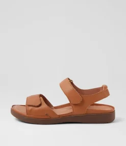 Women SUPERSOFT Comfort|Flats-Kendals Dark Tan Gum Leather Sandals