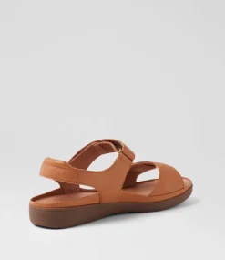 Women SUPERSOFT Comfort|Flats-Kendals Dark Tan Gum Leather Sandals