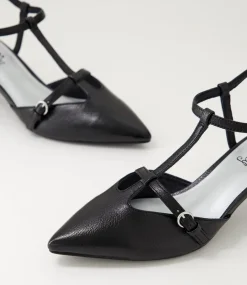 Women I LOVE BILLY Heels-Kerse Black Metallic Heels