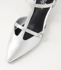 Women I LOVE BILLY Heels-Kerse Silver Heels