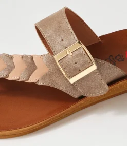 Women I LOVE BILLY Flats|Sandals-Kessica Taupe Dust Sandals
