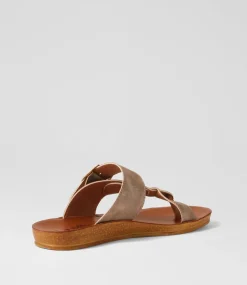 Women I LOVE BILLY Flats|Sandals-Kessica Taupe Dust Sandals