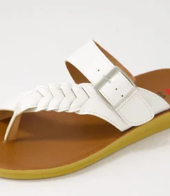Women I LOVE BILLY Flats|Sandals-Kessica White Sandals