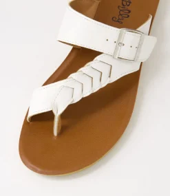 Women I LOVE BILLY Flats|Sandals-Kessica White Sandals