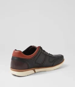 COLORADO Sneakers|Casuals-Kews Black Tumble Leather Sneakers