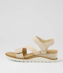 Women I LOVE BILLY Heels|Sandals-Kgari Beige Print Multi Sandals