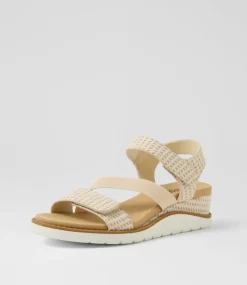 Women I LOVE BILLY Heels|Sandals-Kgari Beige Print Multi Sandals