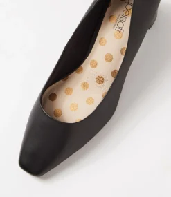 Women SUPERSOFT Dress|Comfort-Khloes Black Leather Heels