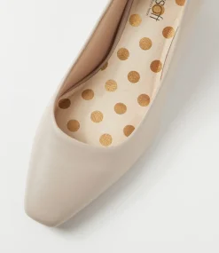 Women SUPERSOFT Dress|Comfort-Khloes Oatmilk Leather Heels