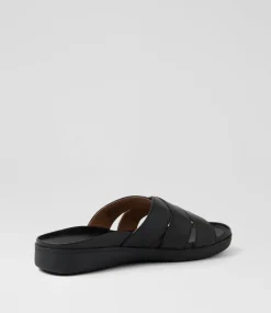 Women SUPERSOFT Comfort|Sandals-Kimmies Black Leather Sandals