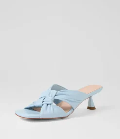 Women TOP END Heels|Sandals-Kineta Light Denim Leather Sandals