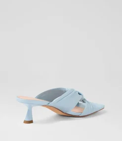 Women TOP END Heels|Sandals-Kineta Light Denim Leather Sandals