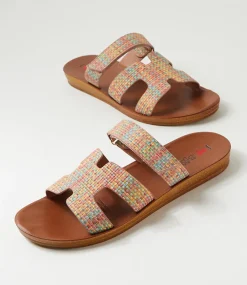 Women I LOVE BILLY Flats|Sandals-Kistali Pretty Hatch Sandals