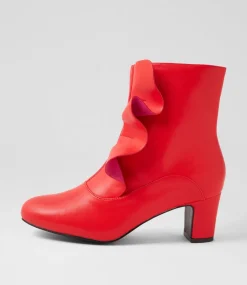 Women I LOVE BILLY Boots-Kister Red Ankle Boots