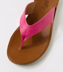 Women I LOVE BILLY Flats|Sandals-Kistine Fuchsia Sandals