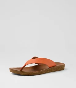 Women I LOVE BILLY Flats|Sandals-Kistine Orange Sandals