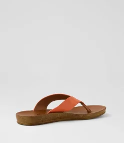 Women I LOVE BILLY Flats|Sandals-Kistine Orange Sandals