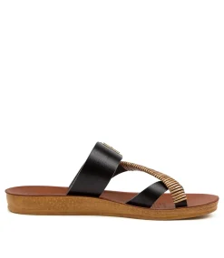 Women I LOVE BILLY Flats|Sandals-KITOX2 BLACK MIX