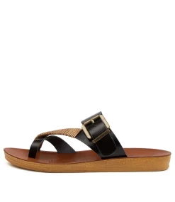 Women I LOVE BILLY Flats|Sandals-KITOX2 BLACK MIX