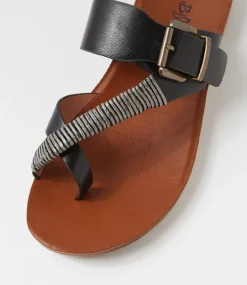 Women I LOVE BILLY Slides|Flats-Kitoxes Black Slides