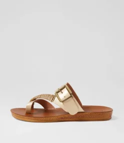 Women I LOVE BILLY Slides|Flats-Kitoxes Golden Dust Mix Slides