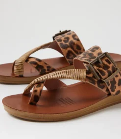 Women I LOVE BILLY Slides|Flats-Kitoxes Leopard Slides