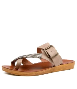 Women I LOVE BILLY Slides|Flats-KITOXES TAUPE MIX
