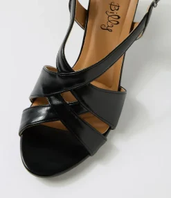 Women I LOVE BILLY Heels|Sandals-Kitte Black Sandals