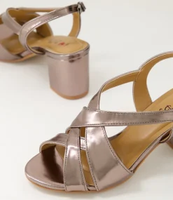 Women I LOVE BILLY Heels|Sandals-Kitte Pewter Sandals