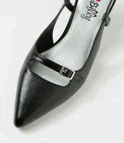Women I LOVE BILLY Heels-Kizon Black Metallic Heels