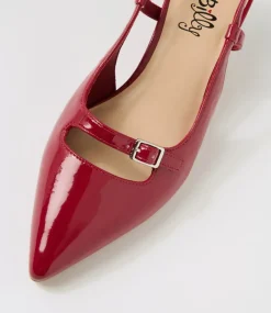 Women I LOVE BILLY Heels-Kizon Dark Red Patent Pu Heels