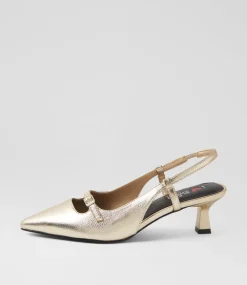 Women I LOVE BILLY Heels-Kizon Pale Gold Heels