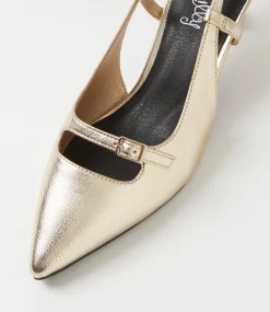 Women I LOVE BILLY Heels-Kizon Pale Gold Heels