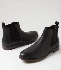COLORADO Boots|Casuals-Klerk Black Tumble Leather Chelsea Boots