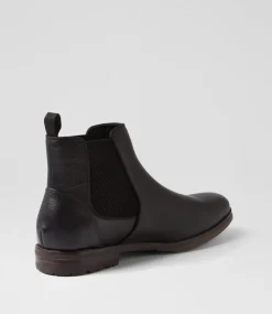 COLORADO Boots|Casuals-Klerk Black Tumble Leather Chelsea Boots