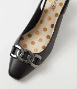Women SUPERSOFT Comfort|Heels-Klever Black Leather Heels