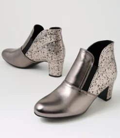 Women I LOVE BILLY Boots-Kollom Pewter Speck Ankle Boots