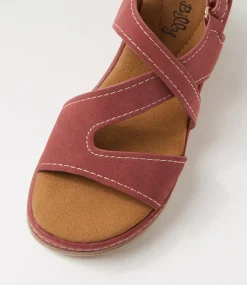 Women I LOVE BILLY Heels|Sandals-Kooshie Cherry Nubuck Pu Sandals